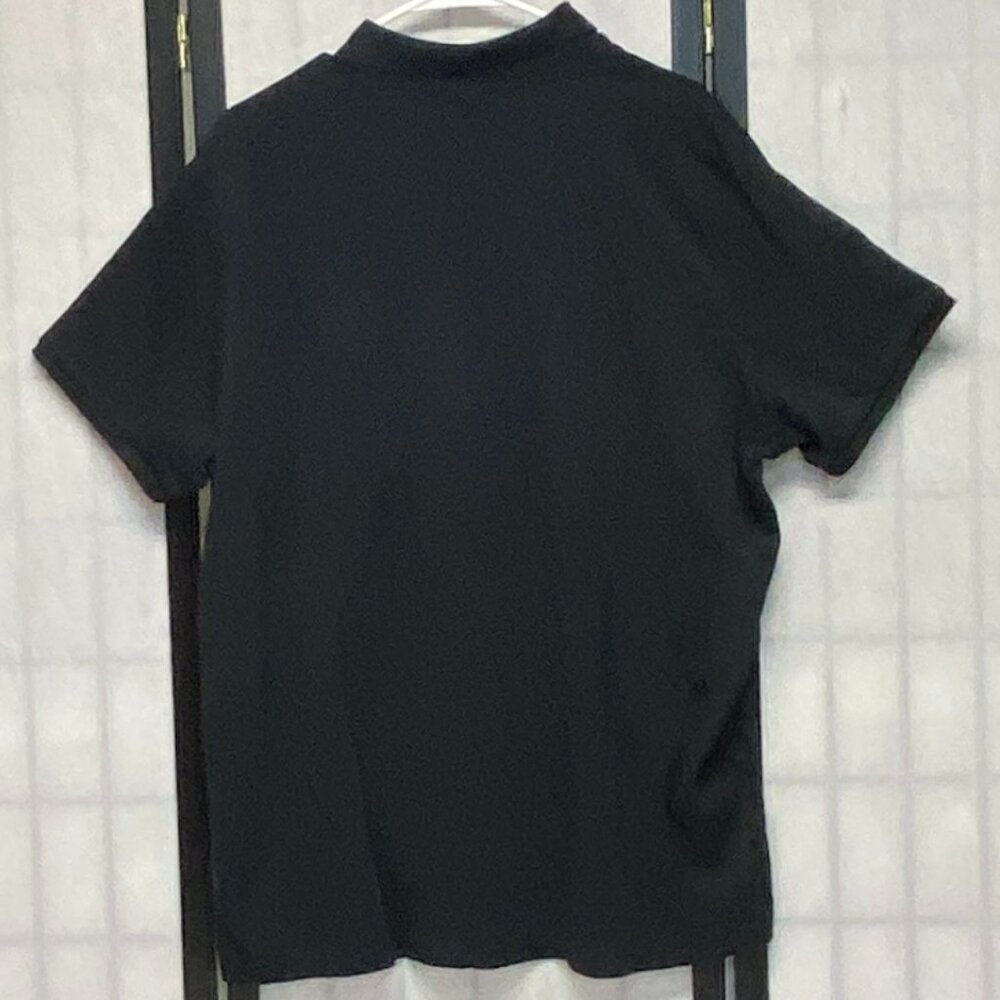 US Polo Assn Rib Collar 2 Button Luxury Feel Knit Polo Black 2XL Short Sleeve - Picture 3 of 13
